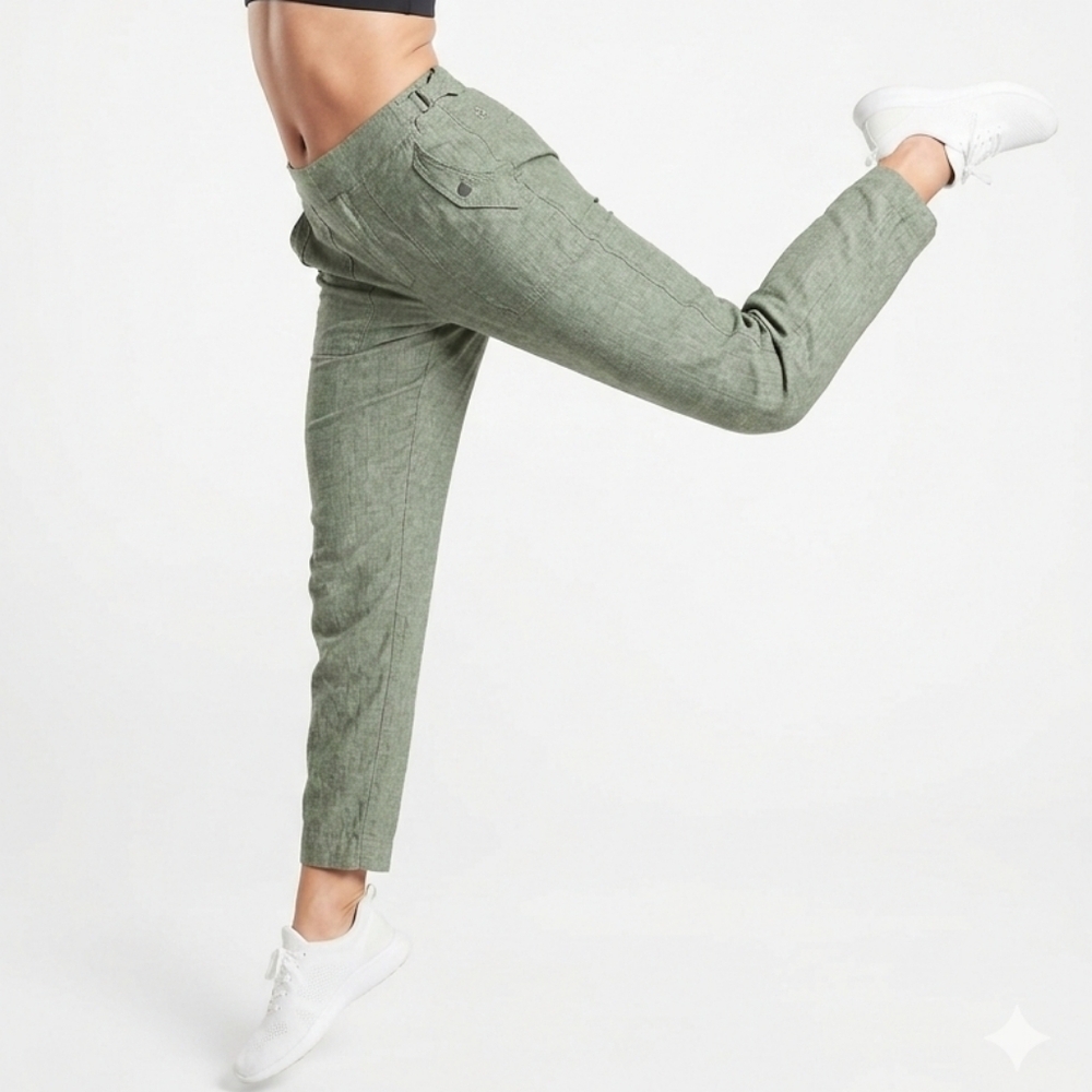Athleta Olive Green Pull-On Pants